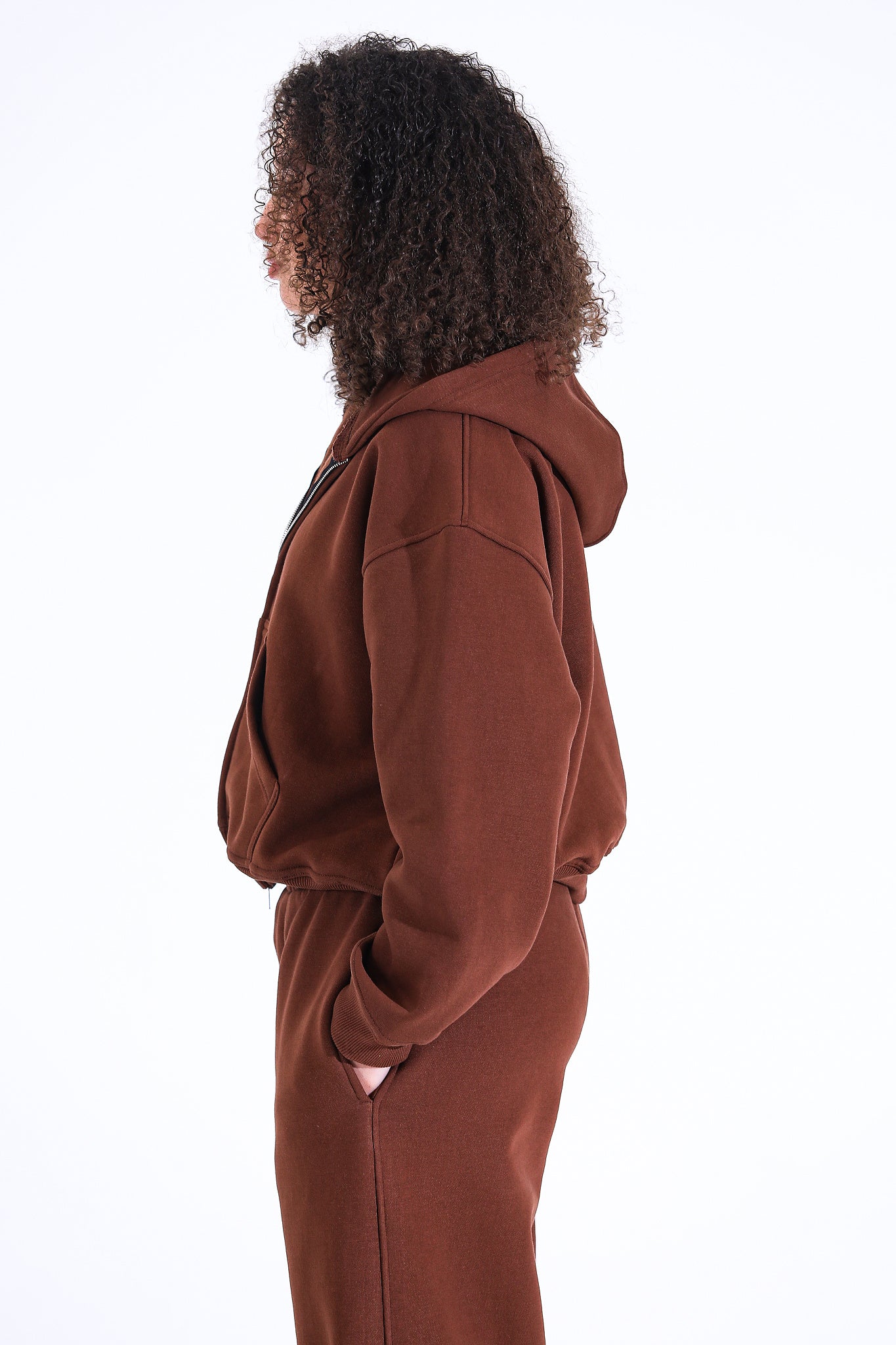 BROWN CLOUD ZIP-UP