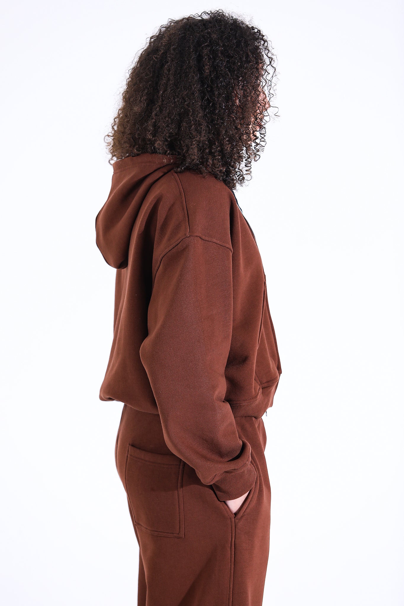 BROWN CLOUD ZIP-UP