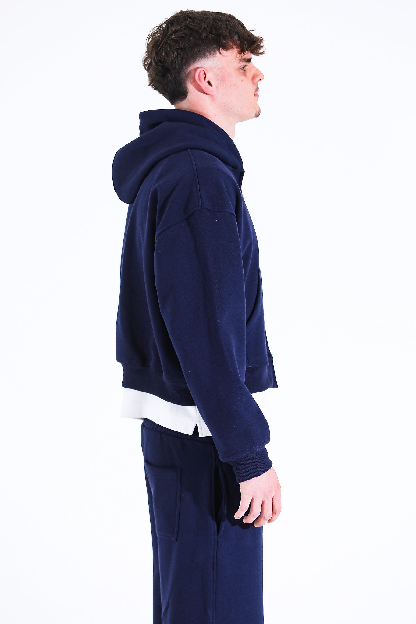 NAVY CLOUD ZIP-UP