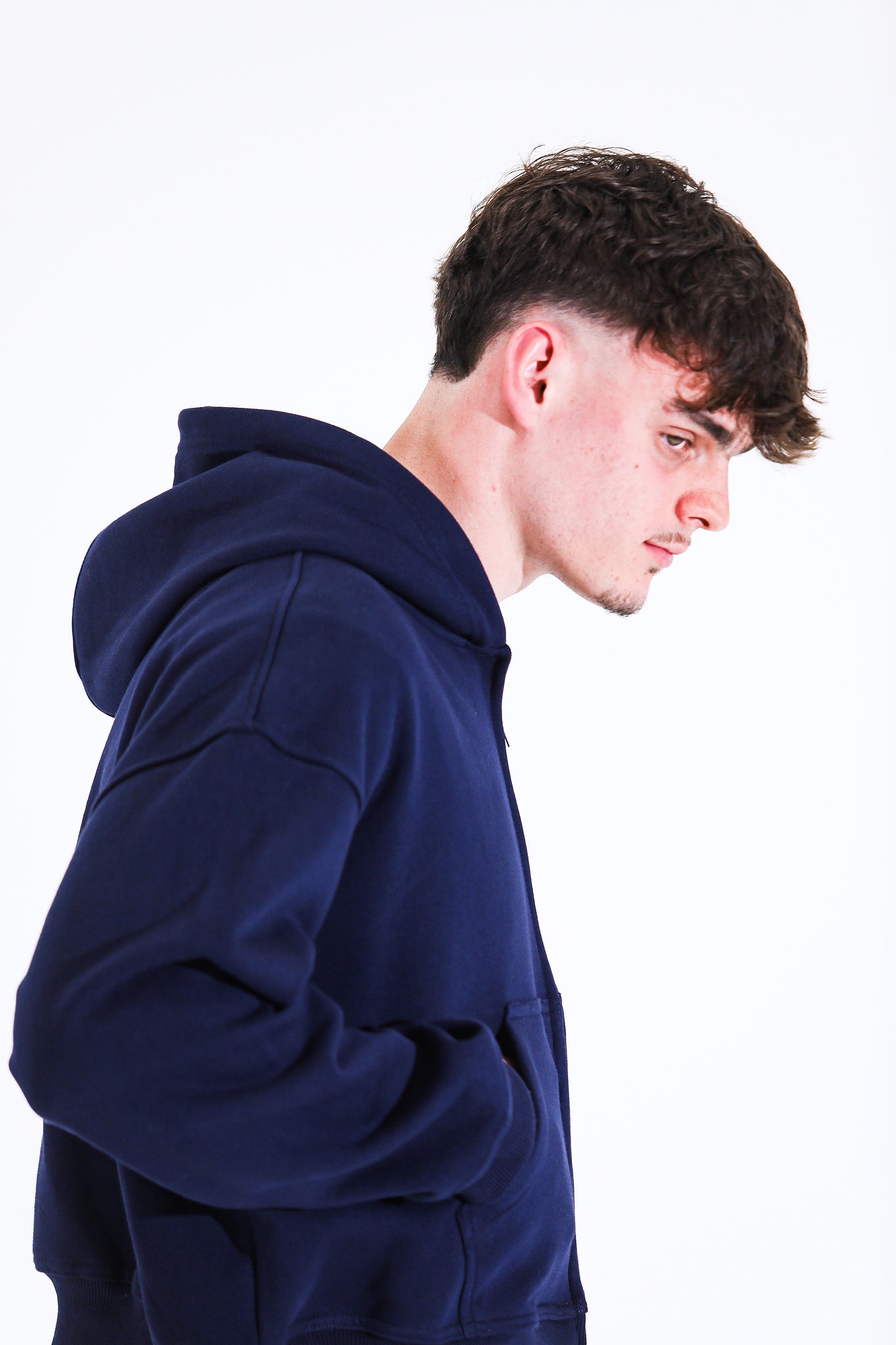 NAVY CLOUD ZIP-UP