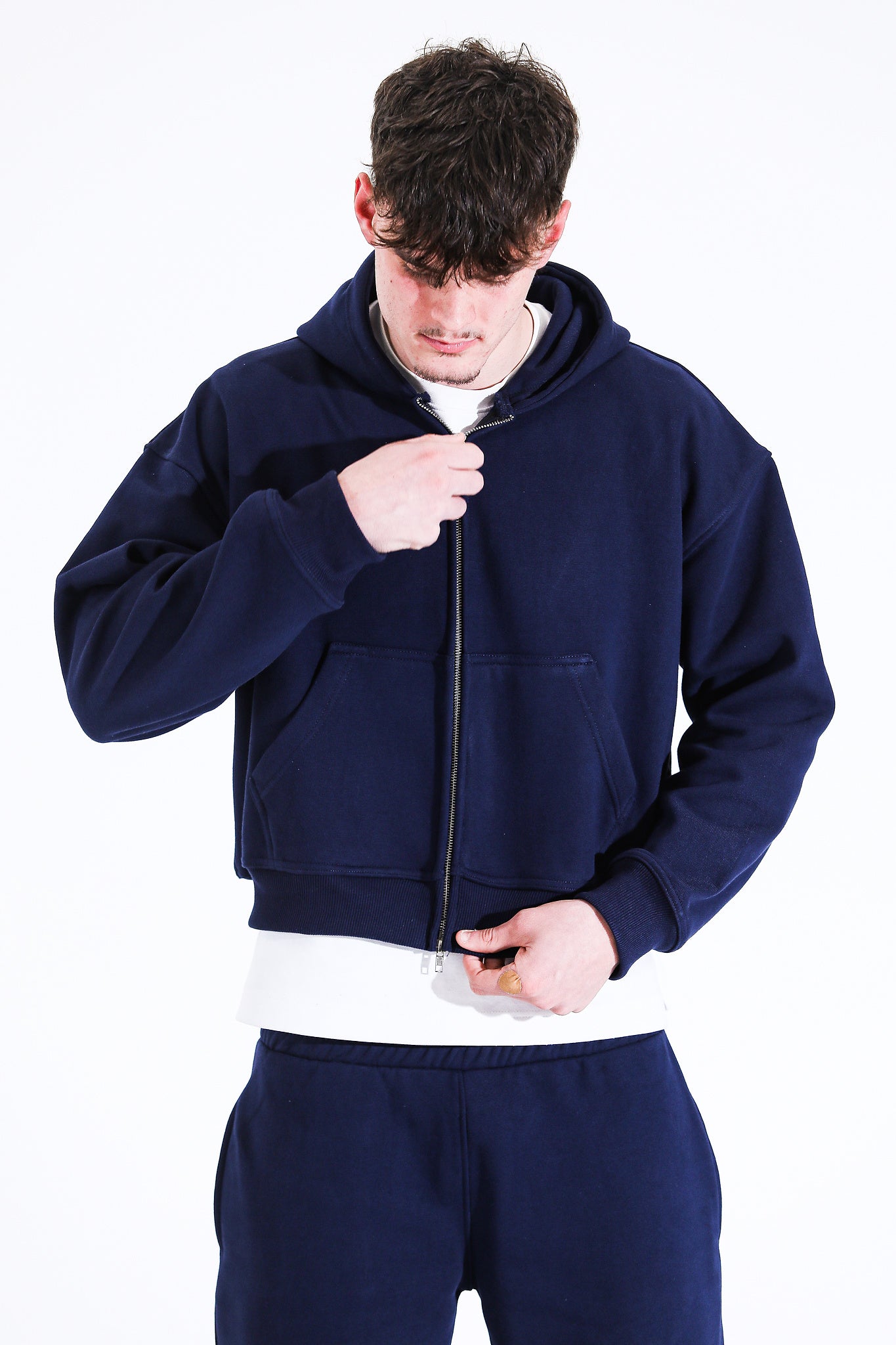 NAVY CLOUD ZIP-UP